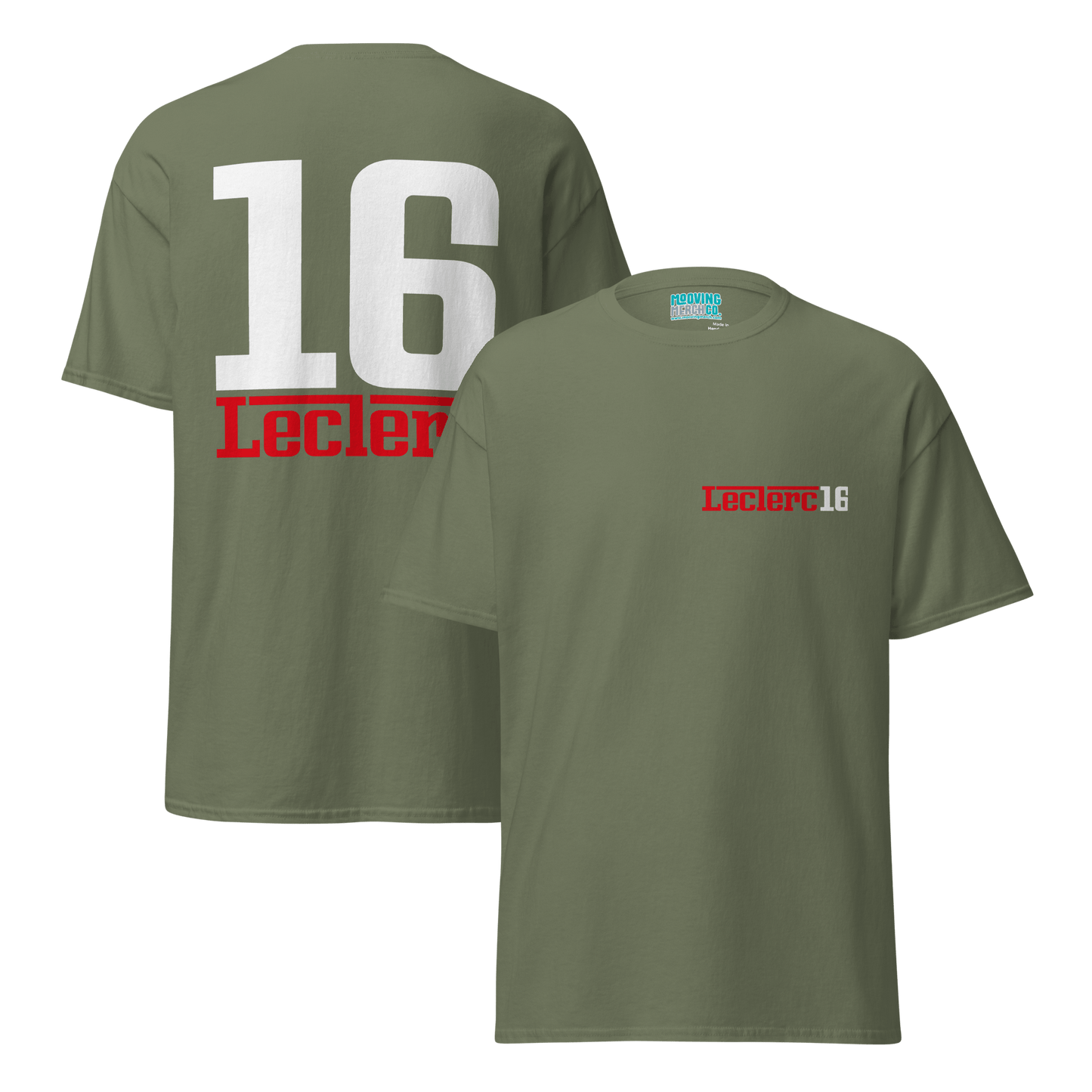 Charles Leclerc 16 Racing Team T-Shirt - 10 Cols - Unisex - Mooving Merch