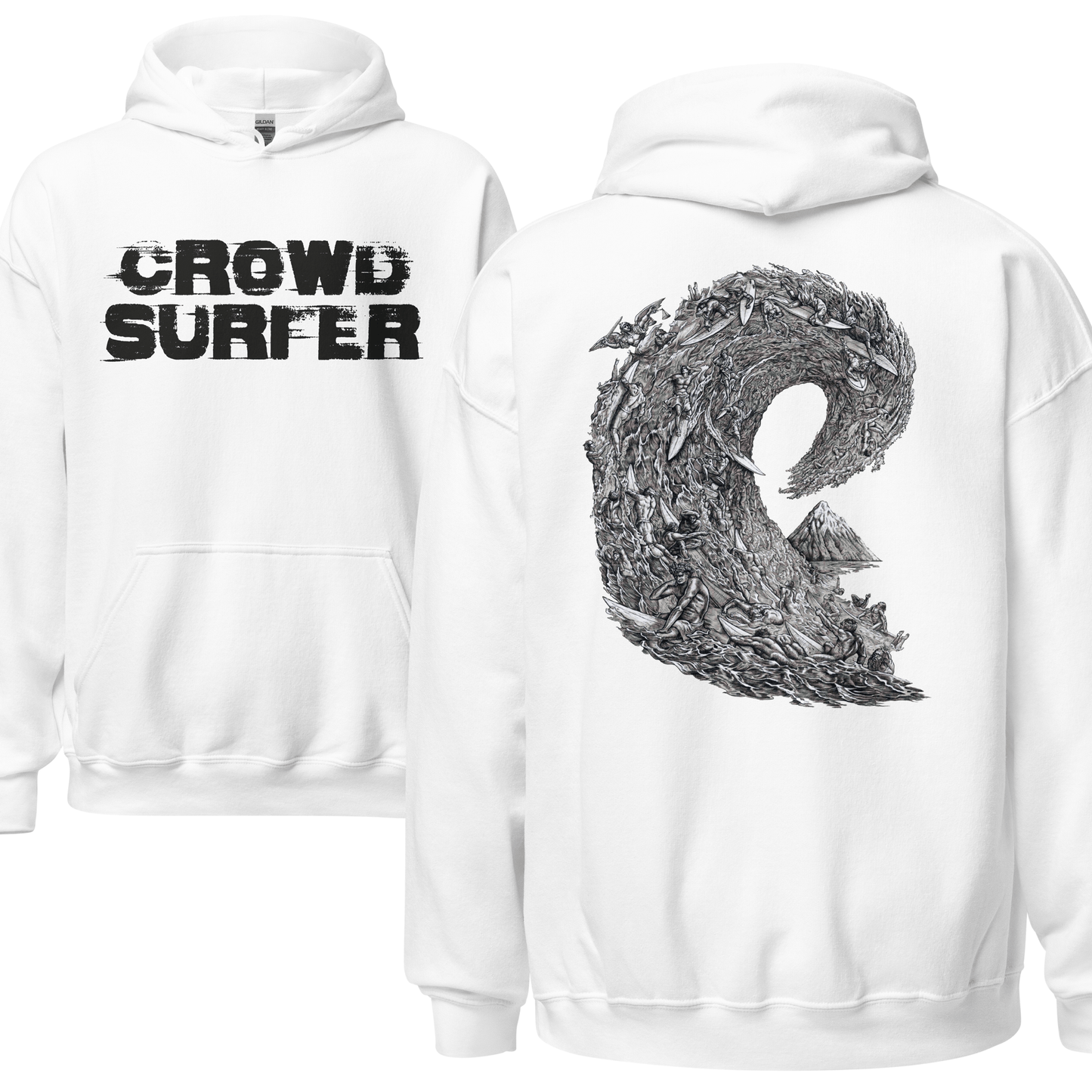 Crowd Surfer Surfing Hoodie - 7 Colours - S to 5XL - Mooving Merch