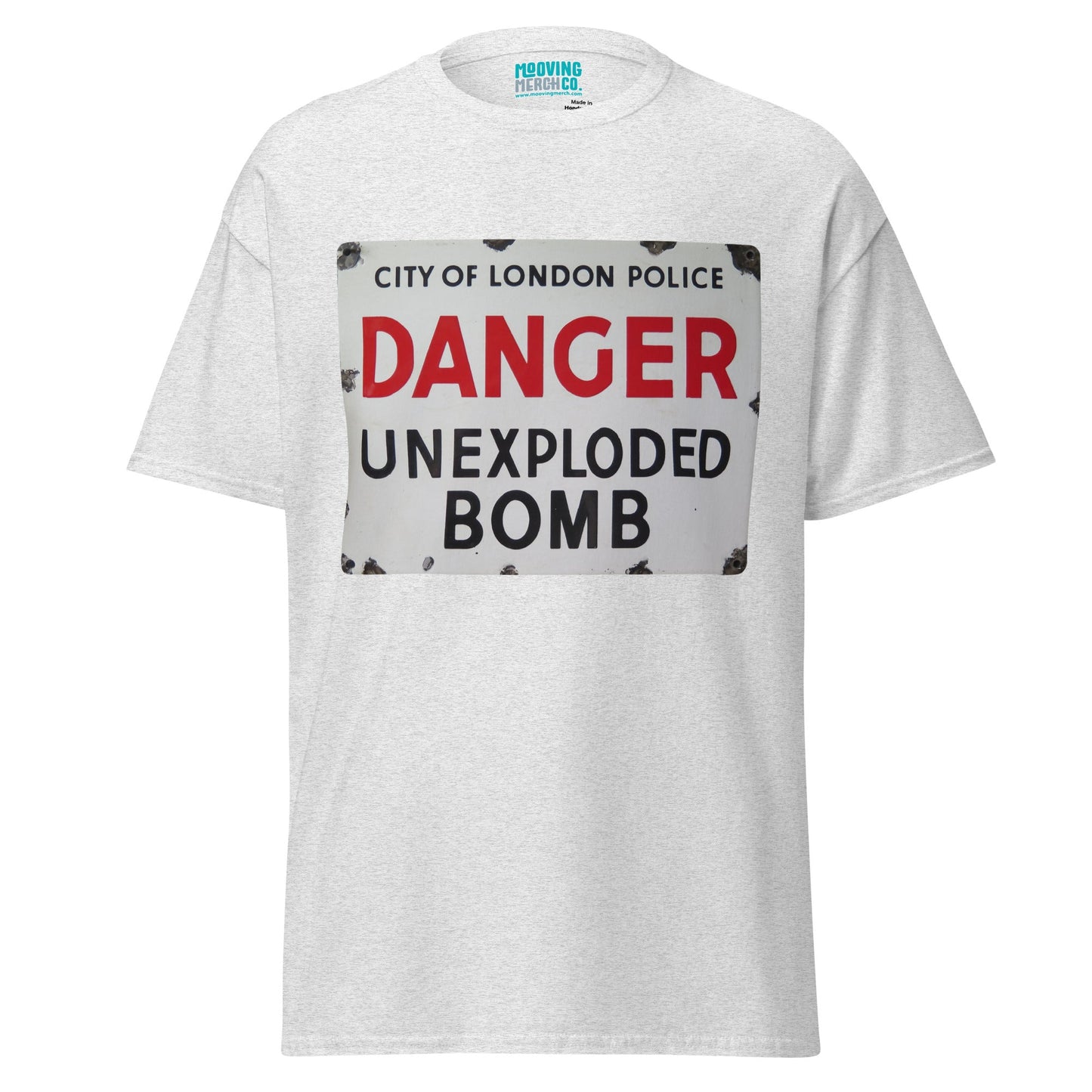 Danger Unexploded Bomb Nostalgia T-Shirt - Unisex - Mooving Merch