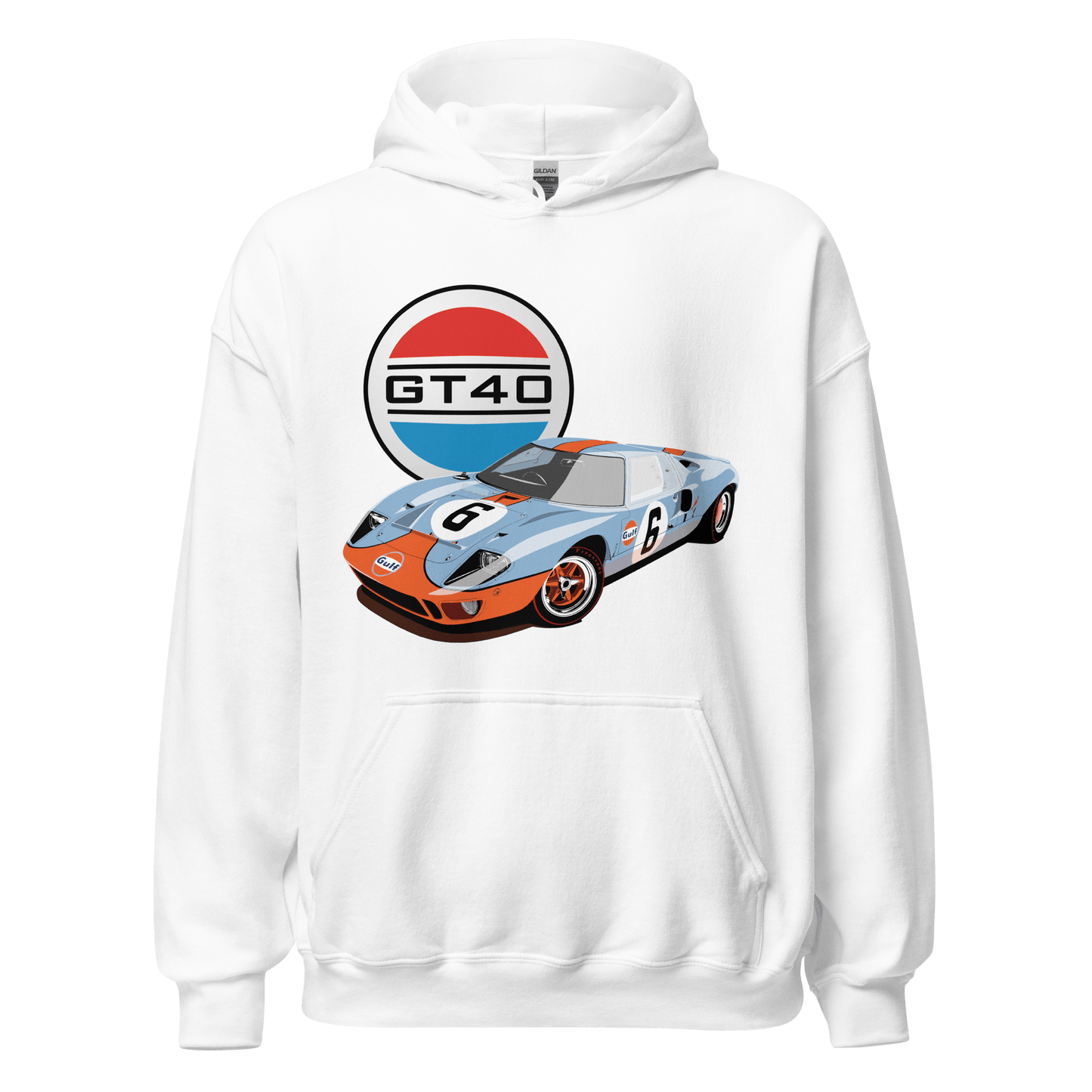 Ford GT40 Le Mans Gulf Livery Hoodie - Unisex - Mooving Merch