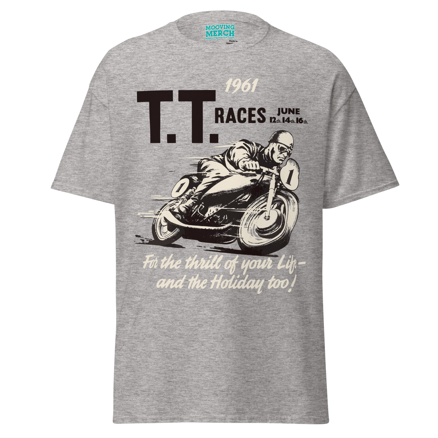 Isle of Man TT Retro Vintage T-Shirt - 14 Colours - Unisex - Mooving Merch