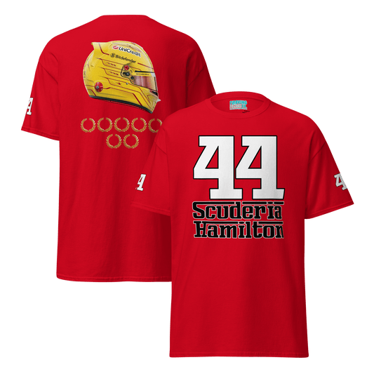 Lewis Hamilton Scuderia 44 Racing 7x WDC Celebration T-Shirt - Unisex - Mooving Merch