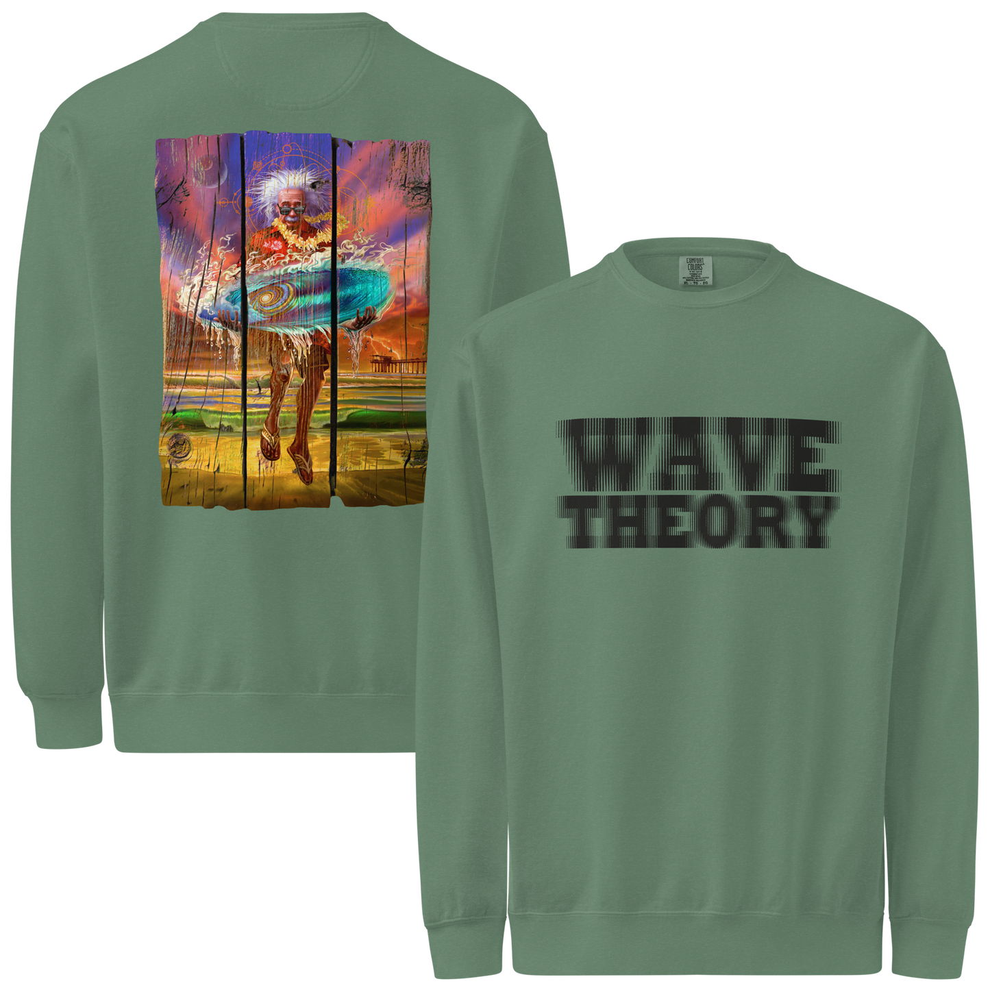 Wave Theory / Einstein Science & Surfing Sweatshirt - Unisex