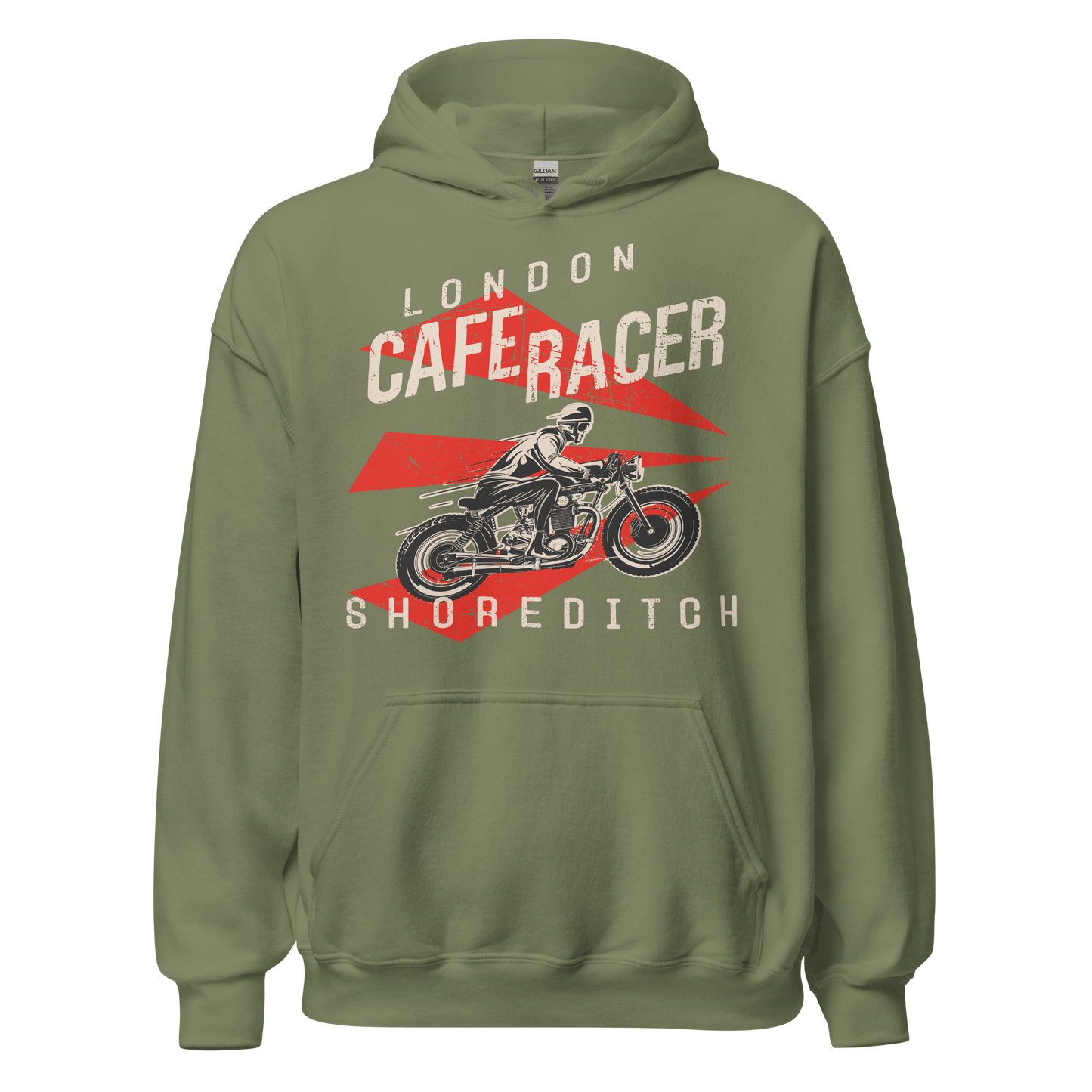 London Cafe Racer Motorcycle Hoodie - 9 Colours - S to 5XL - Mooving Merch