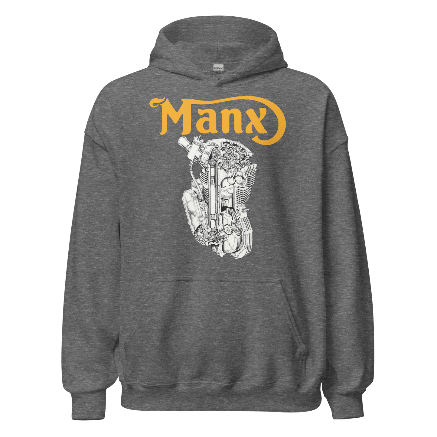 Manx Norton Engine Diagram Hoodie - 10 Colors - Unisex - Mooving Merch