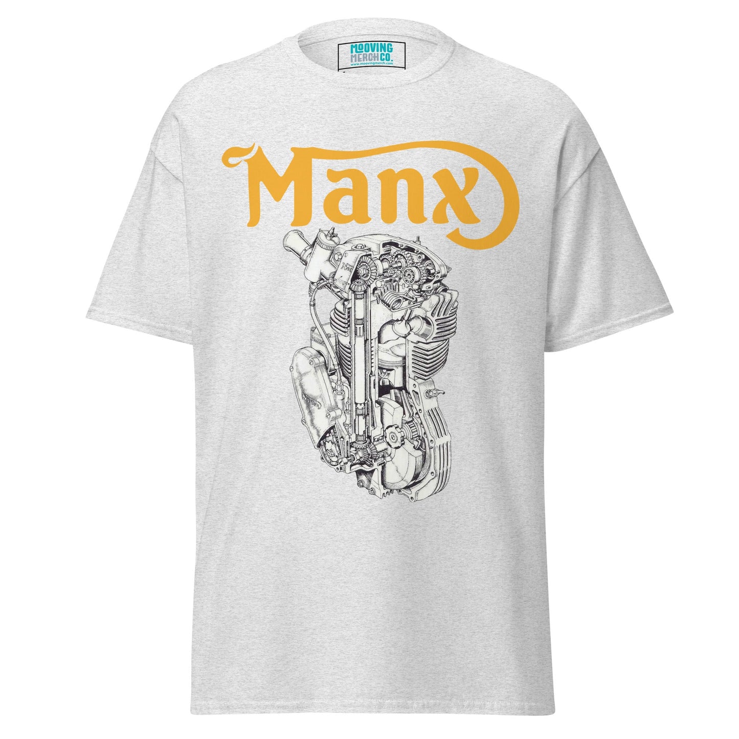 Manx Norton Engine Diagram T-Shirt - 12 Colors - Unisex - Mooving Merch