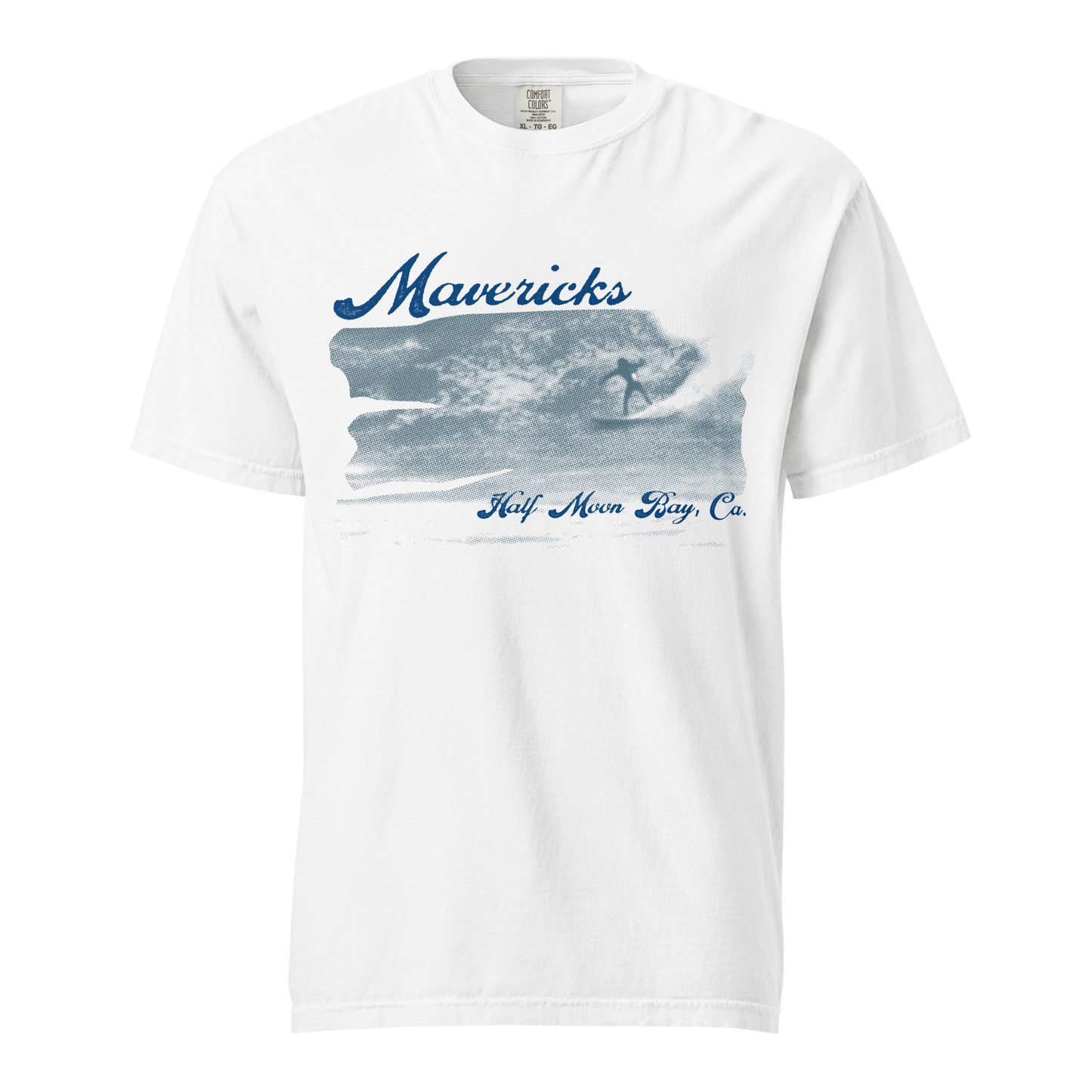 Mavericks California Surf / Surfing Heavyweight Unisex T-Shirt - 10 Colors - Mooving Merch