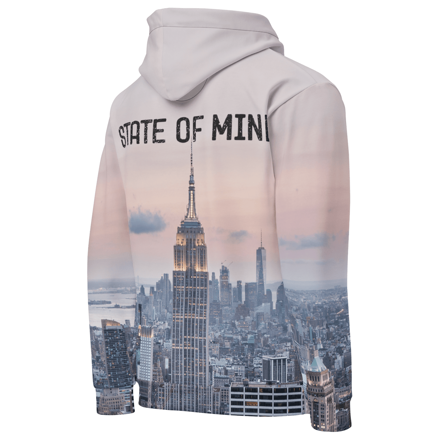 New York City Empire State All - Over - Print COTTON Hoodie - Unisex - Mooving Merch
