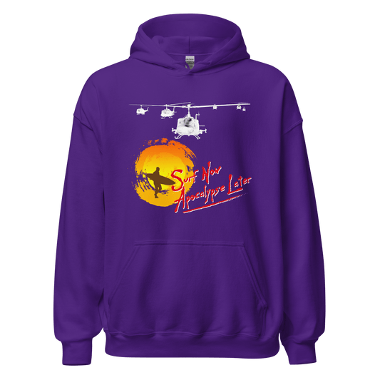 Surf Now Apocalypse Later Surfing Hoodie - 8 Colours - Unisex - Mooving Merch