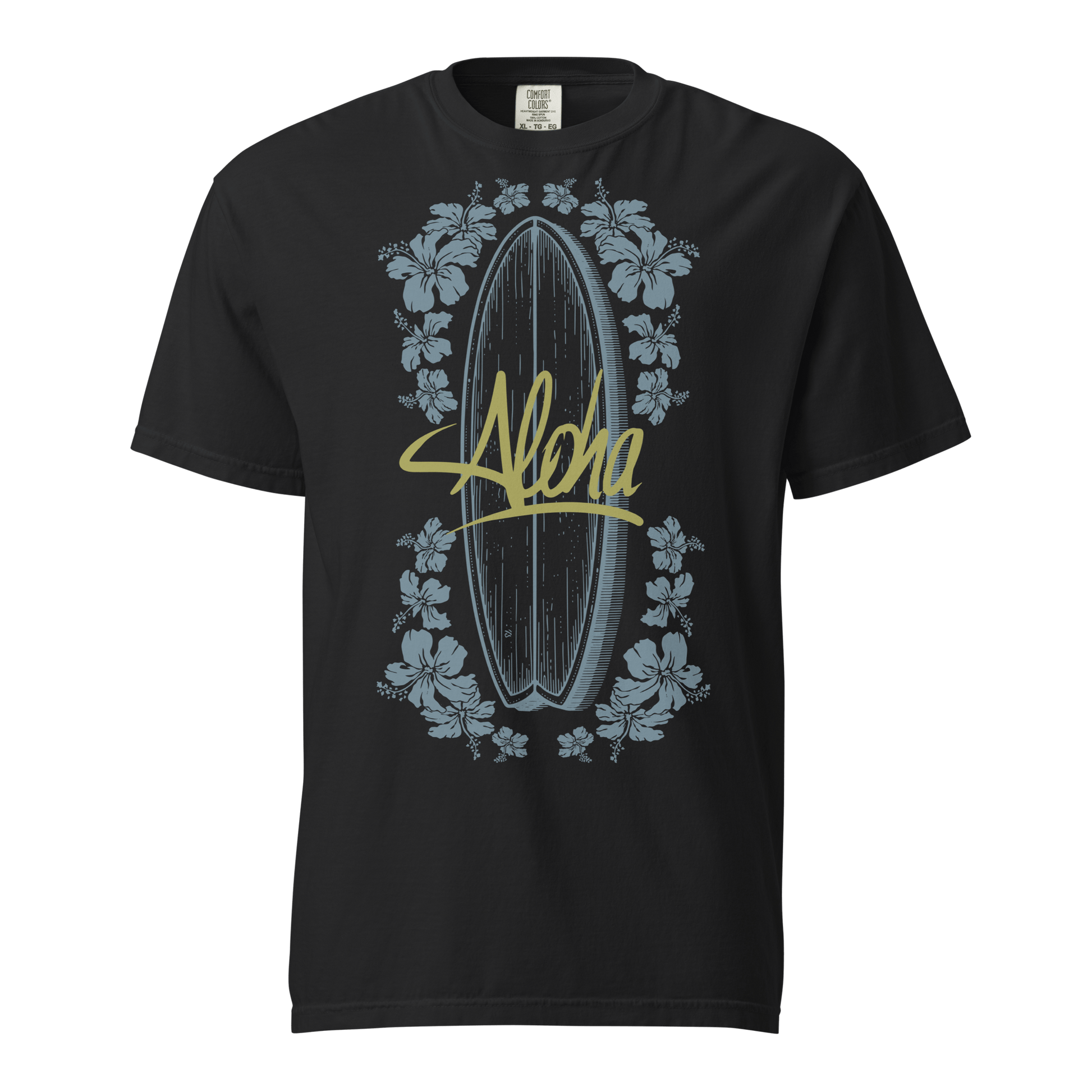 'Aloha' Retro Design Garment Dyed Unisex Surf T-Shirt - 12 Colors - Mooving Merch