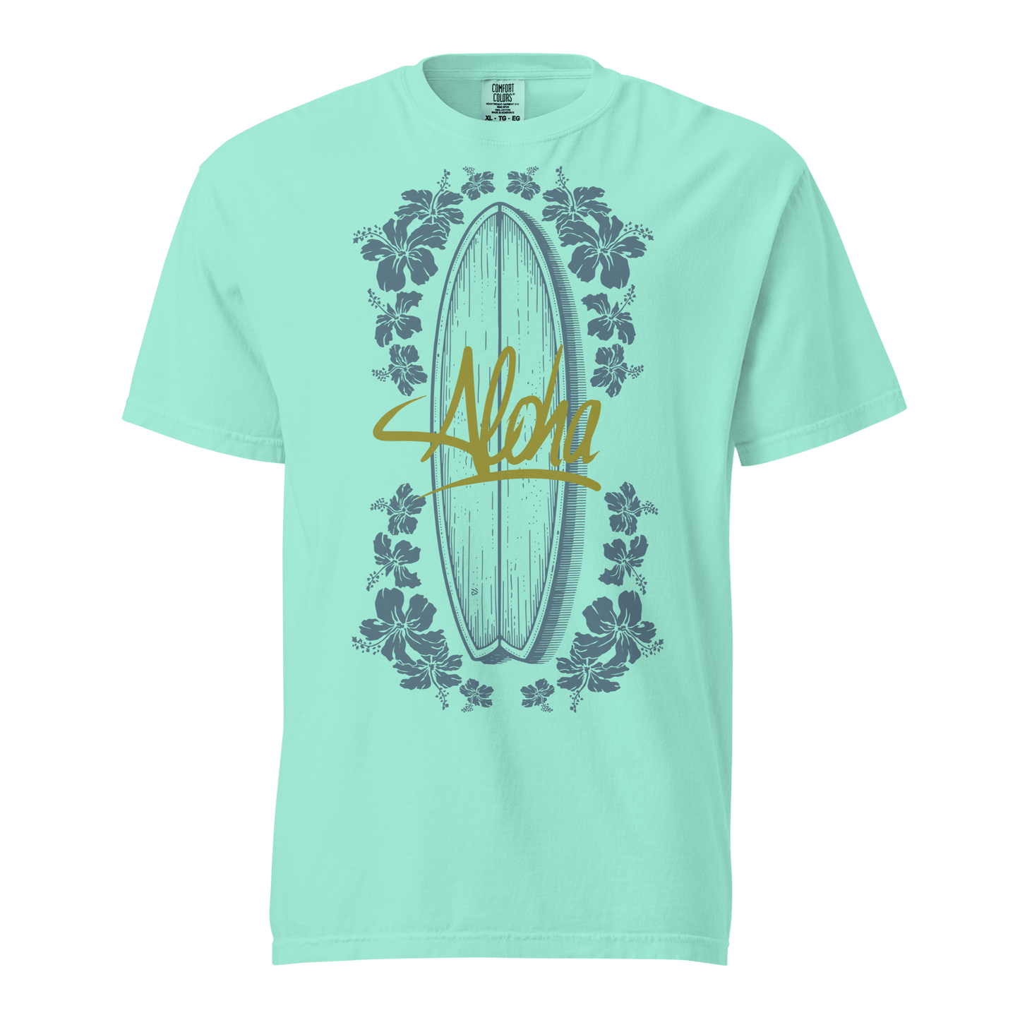'Aloha' Retro Design Garment Dyed Unisex Surf T-Shirt - 12 Colors - Mooving Merch