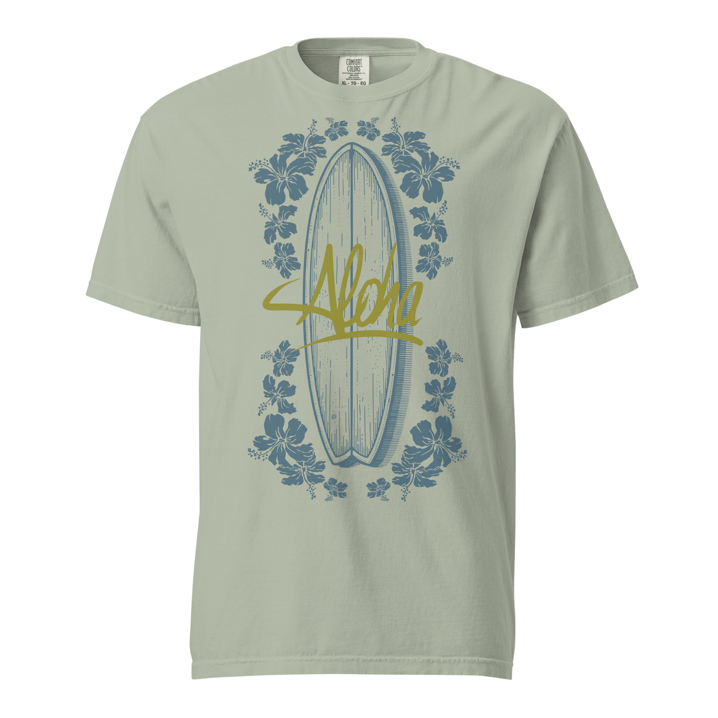 'Aloha' Retro Design Garment Dyed Unisex Surf T-Shirt - 12 Colors - Mooving Merch