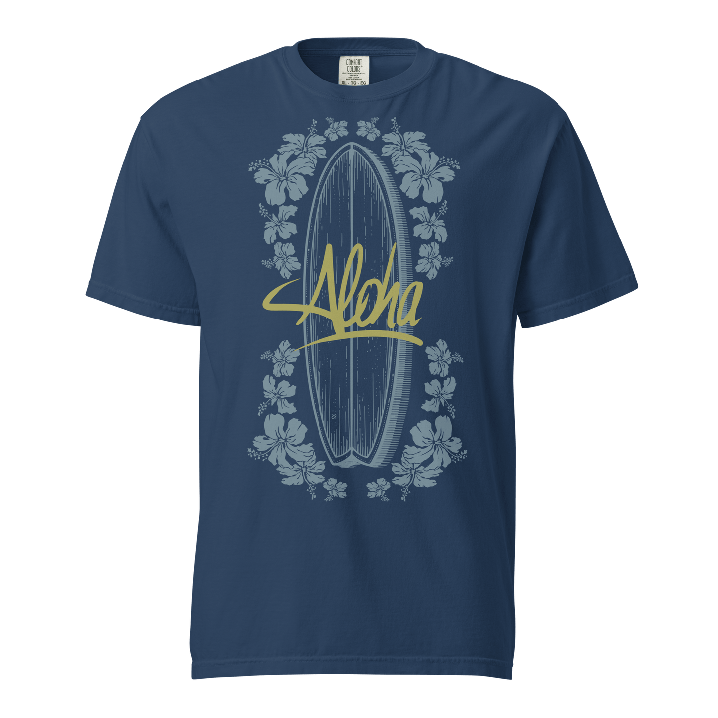 'Aloha' Retro Design Garment Dyed Unisex Surf T-Shirt - 12 Colors - Mooving Merch