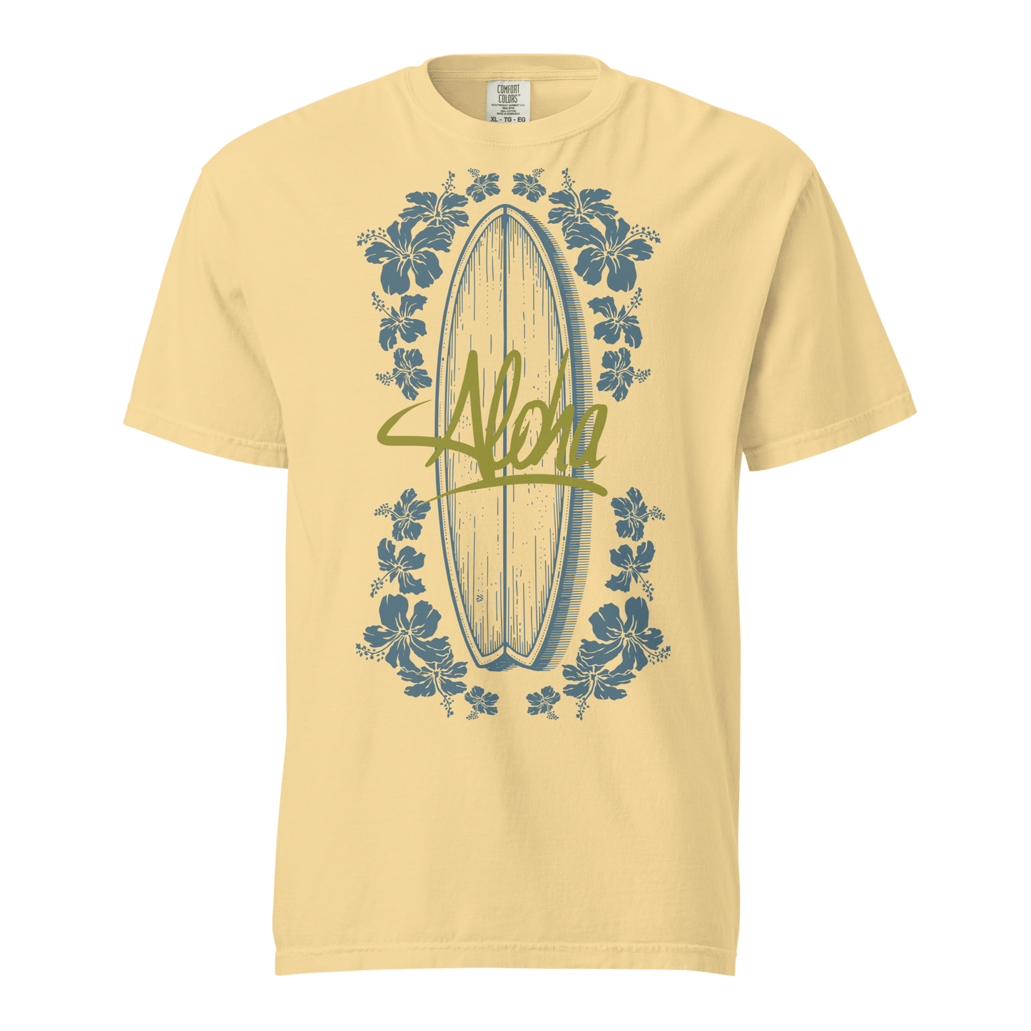 'Aloha' Retro Design Garment Dyed Unisex Surf T-Shirt - 12 Colors - Mooving Merch