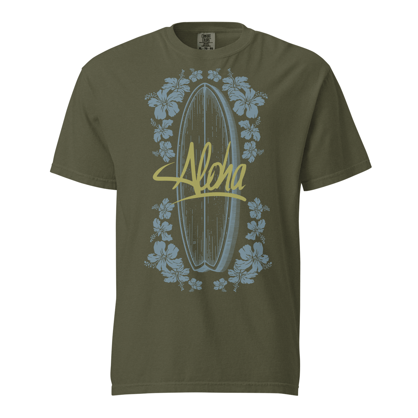 'Aloha' Retro Design Garment Dyed Unisex Surf T-Shirt - 12 Colors - Mooving Merch