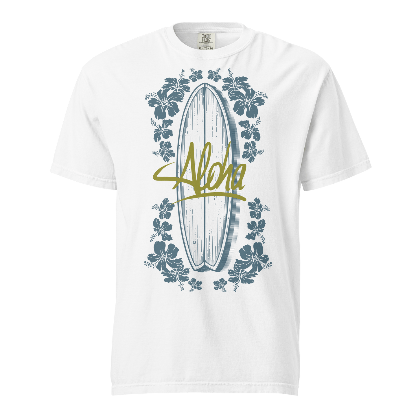 'Aloha' Retro Design Garment Dyed Unisex Surf T-Shirt - 12 Colors - Mooving Merch