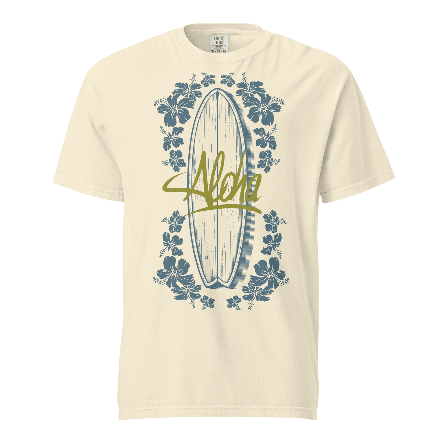 'Aloha' Retro Design Garment Dyed Unisex Surf T-Shirt - 12 Colors - Mooving Merch