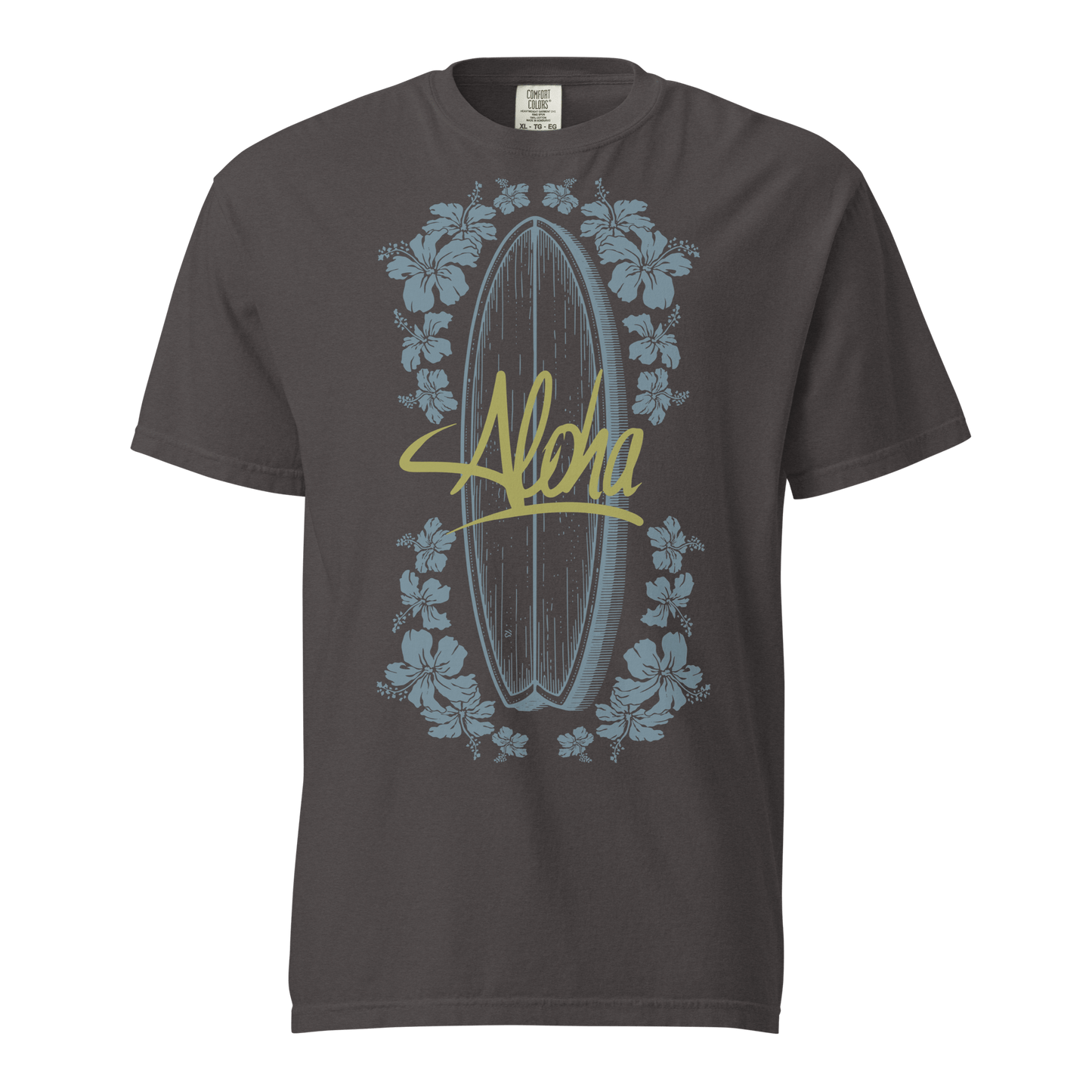'Aloha' Retro Design Garment Dyed Unisex Surf T-Shirt - 12 Colors - Mooving Merch