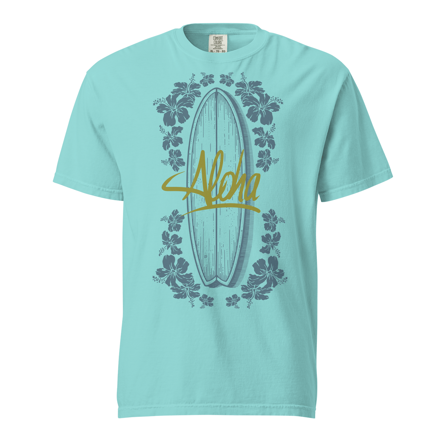 'Aloha' Retro Design Garment Dyed Unisex Surf T-Shirt - 12 Colors - Mooving Merch