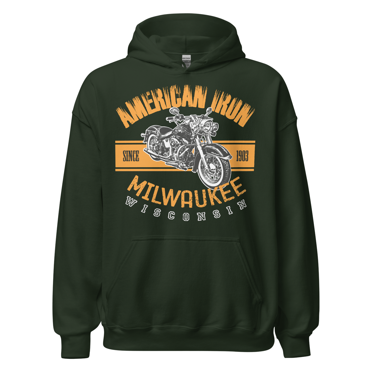 American Iron - Harley Davidson Themed Hoodie - 8 Colors - Unisex - Mooving Merch