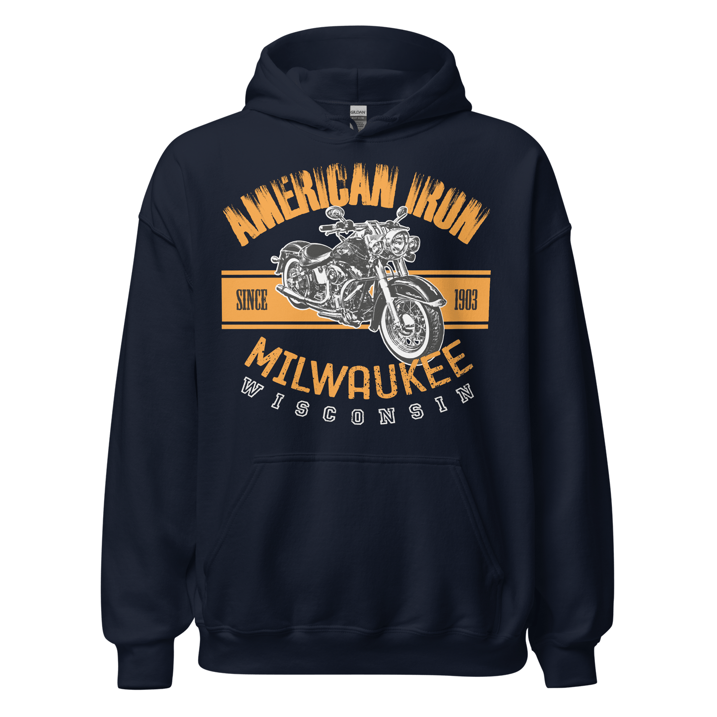 American Iron - Harley Davidson Themed Hoodie - 8 Colors - Unisex - Mooving Merch