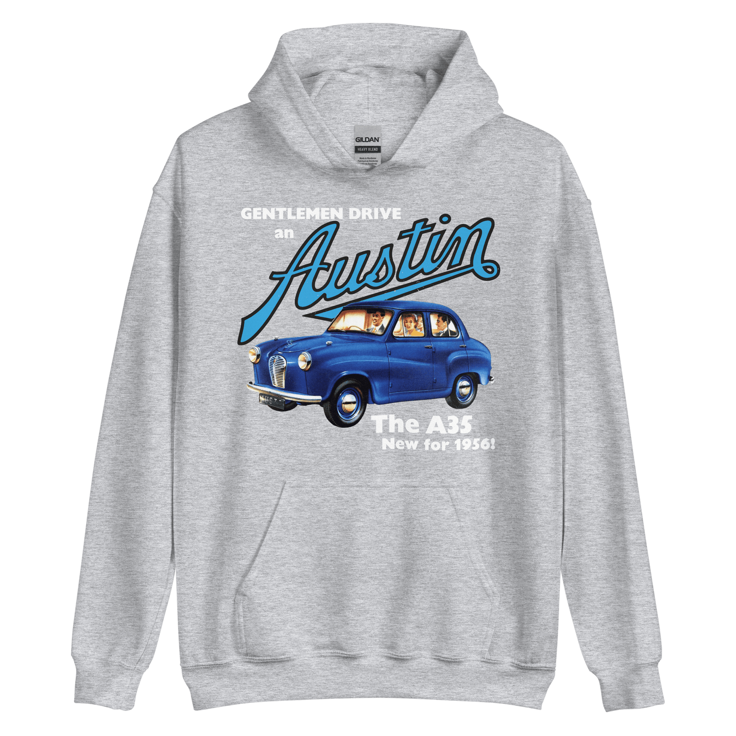 Austin Cars 50s Advertising Hoodie - 9 Colours - S to 5XL - Mooving Merch