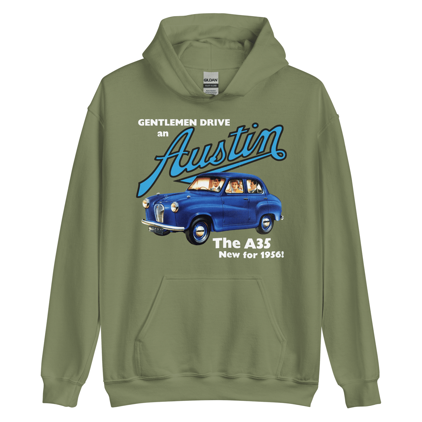 Austin Cars 50s Advertising Hoodie - 9 Colours - S to 5XL - Mooving Merch