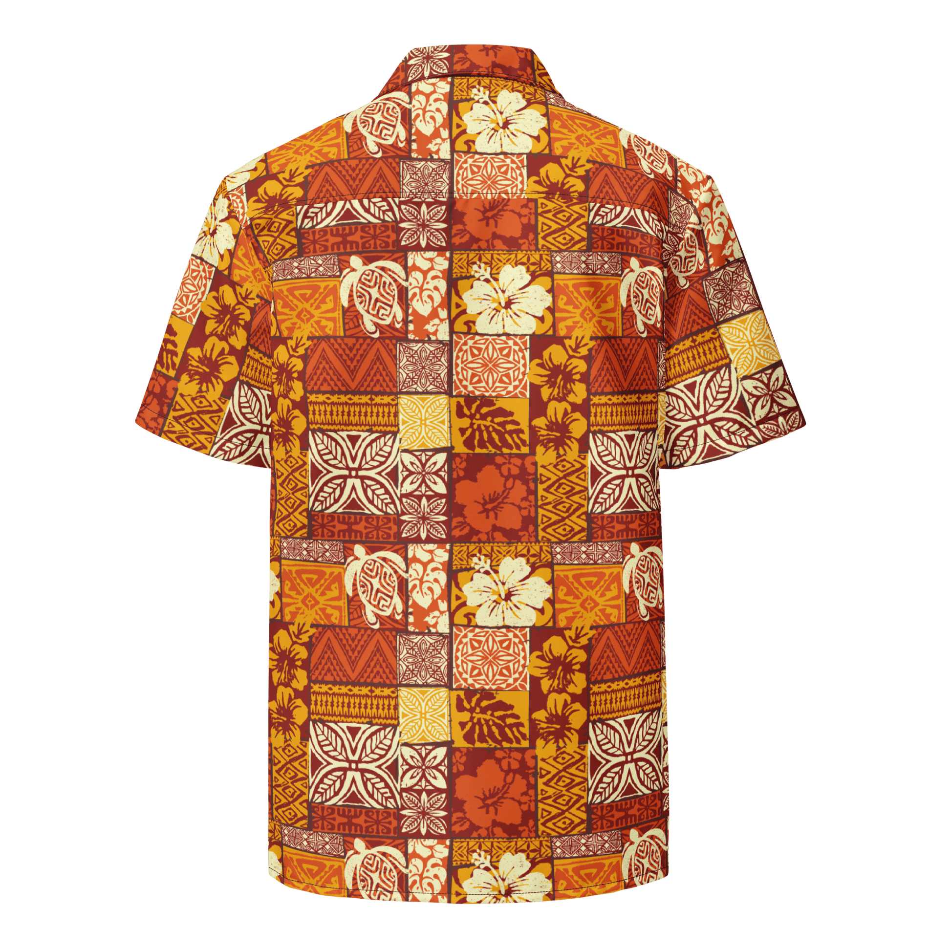Batik Print Surf Design Button - Up Shirt - Unisex 2XS to 6XL - Mooving Merch