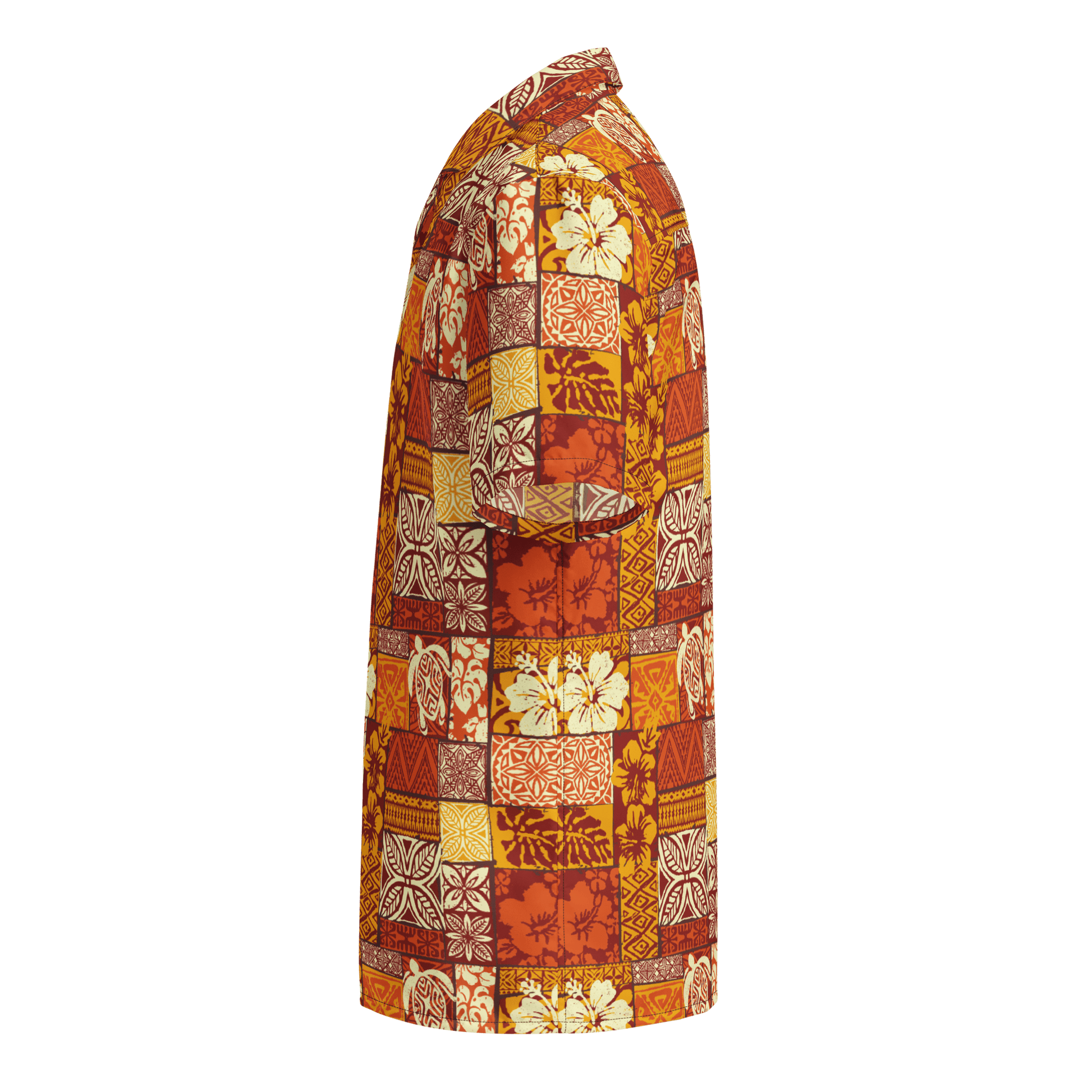 Batik Print Surf Design Button - Up Shirt - Unisex 2XS to 6XL - Mooving Merch