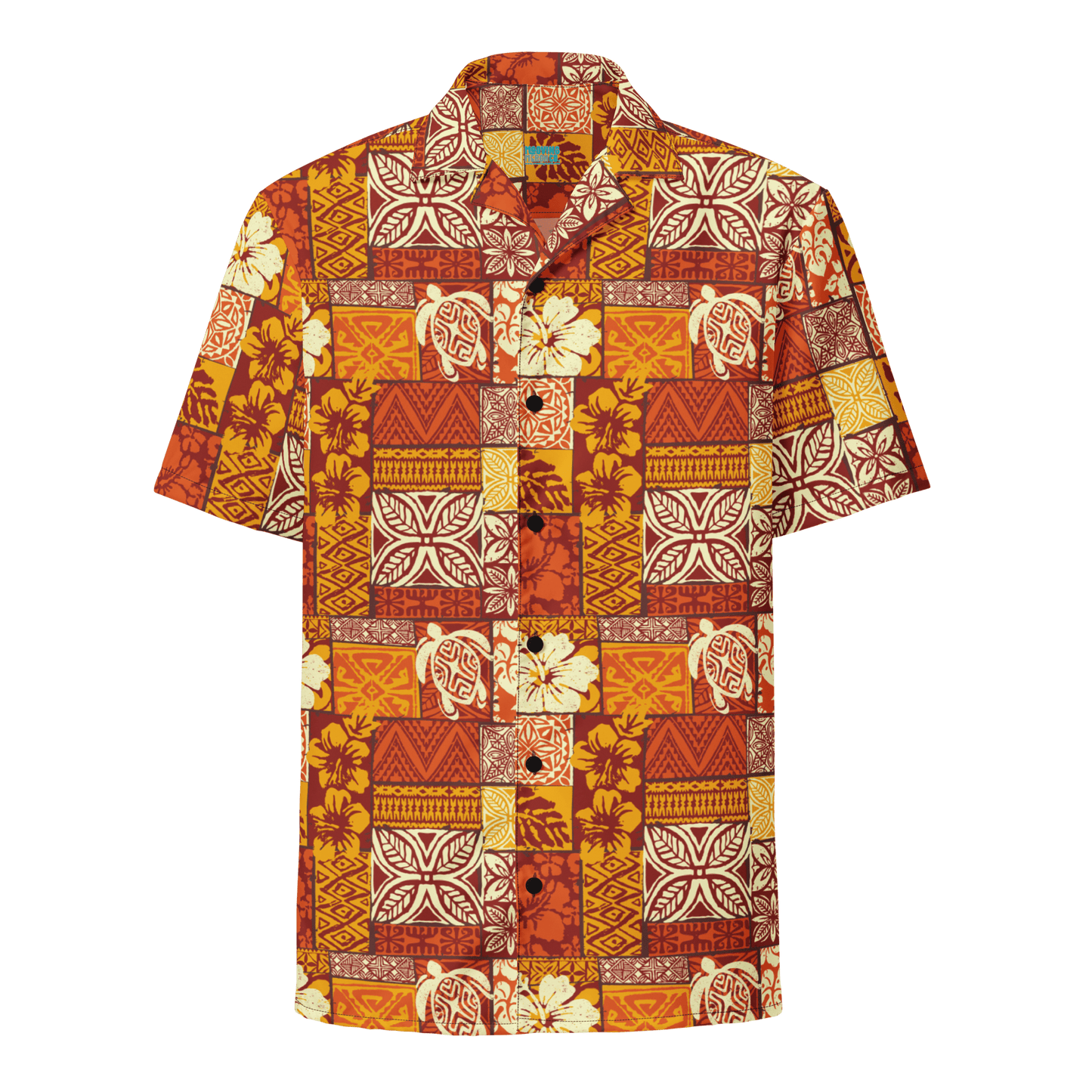 Batik Print Surf Design Button - Up Shirt - Unisex 2XS to 6XL - Mooving Merch