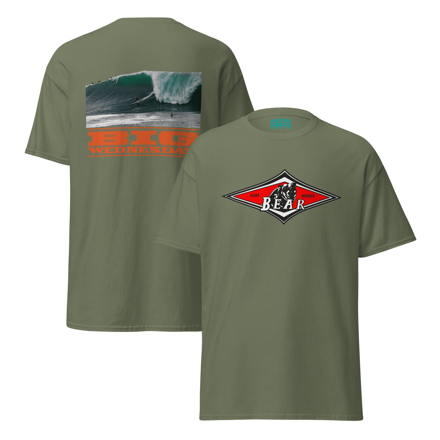Bear Big Wednesday Classic Surf T-Shirt - 9 Colours - S to 5XL - Mooving Merch