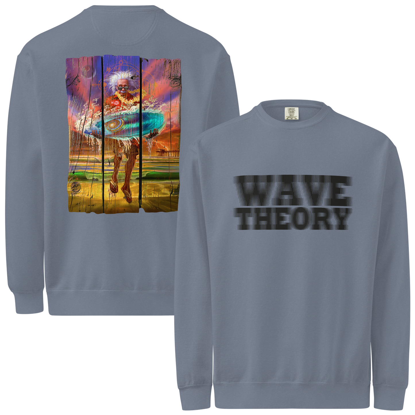Wave Theory / Einstein Science & Surfing Sweatshirt - Unisex