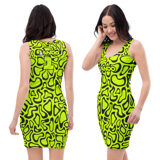Lando Norris #1 'Blob' Formula 1 Racing Bodycon Dress