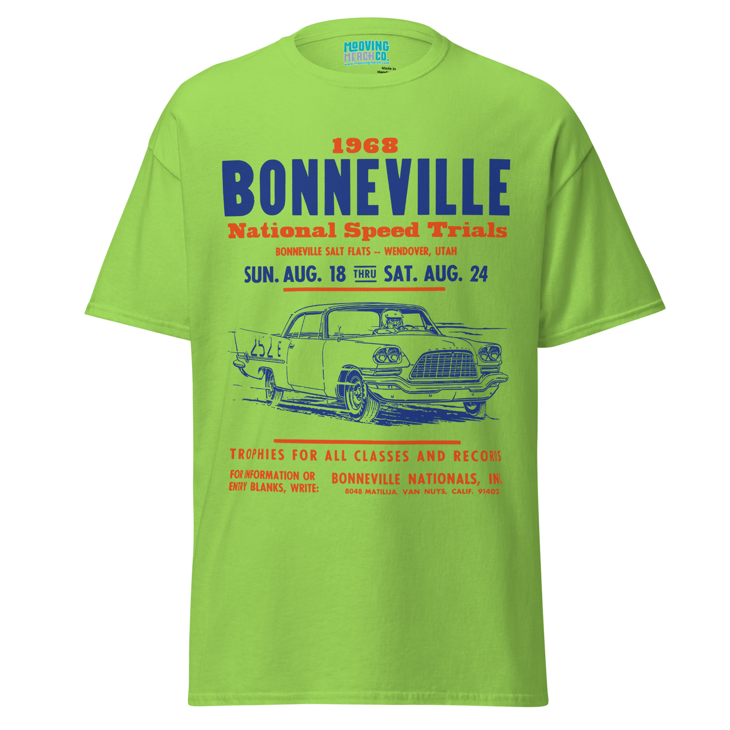 Bonneville Speed Trials Vintage T-Shirt - 10 Cols - Unisex S to 4XL - Mooving Merch
