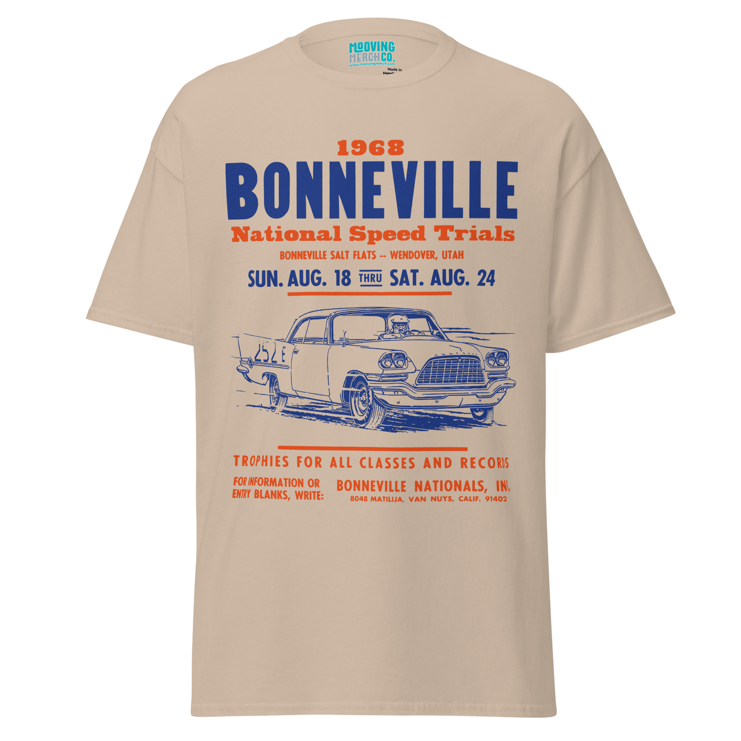 Bonneville Speed Trials Vintage T-Shirt - 10 Cols - Unisex S to 4XL - Mooving Merch