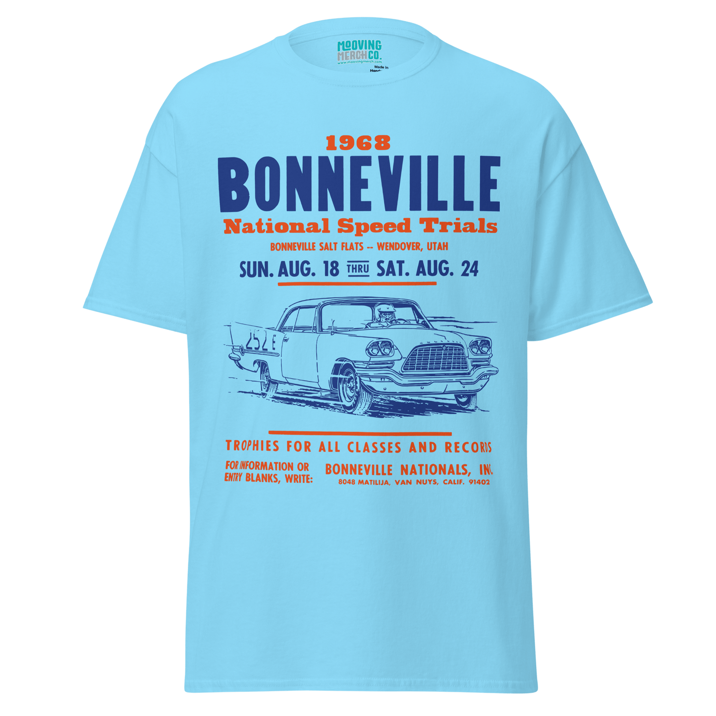 Bonneville Speed Trials Vintage T-Shirt - 10 Cols - Unisex S to 4XL - Mooving Merch