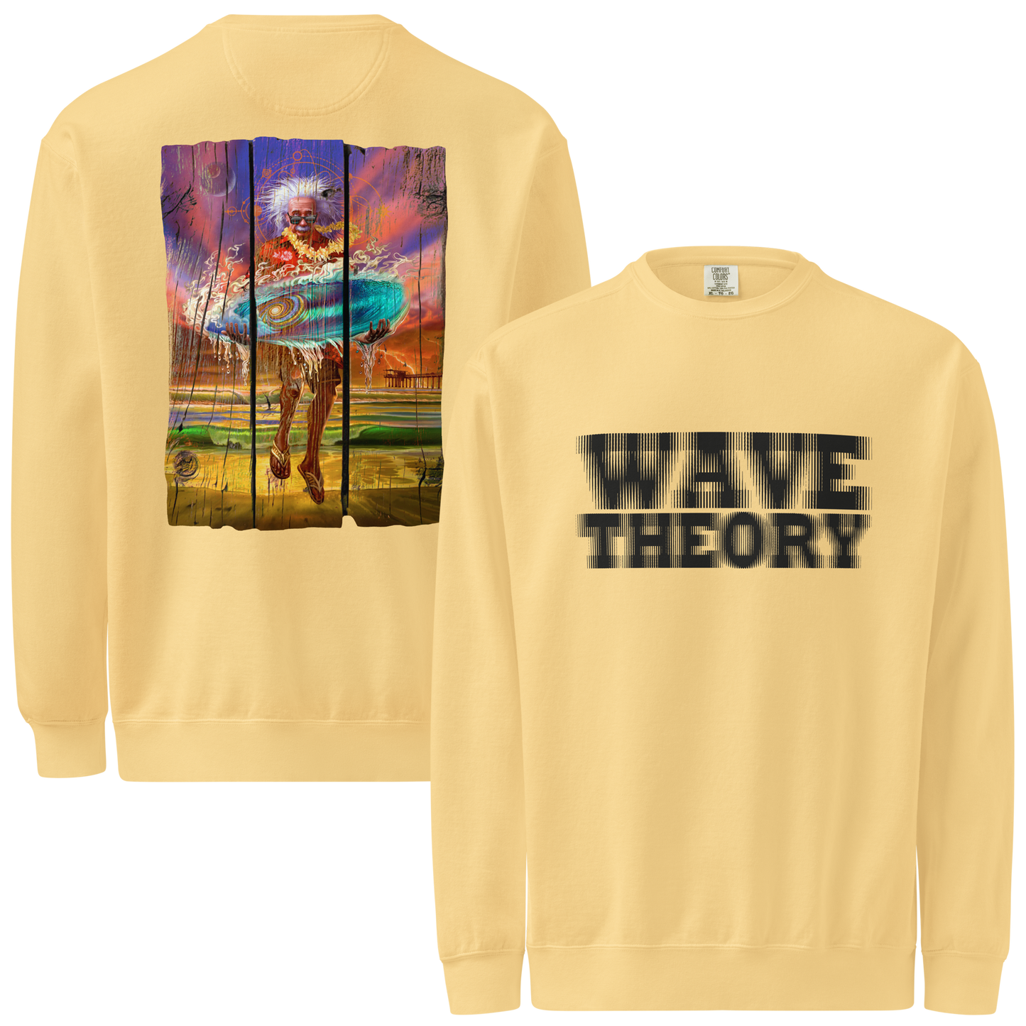 Wave Theory / Einstein Science & Surfing Sweatshirt - Unisex