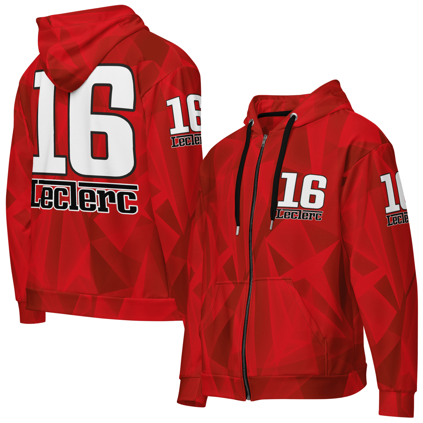 Charles Leclerc 16 Formula 1 Racing Zipped Hoodie - Unisex - Mooving Merch