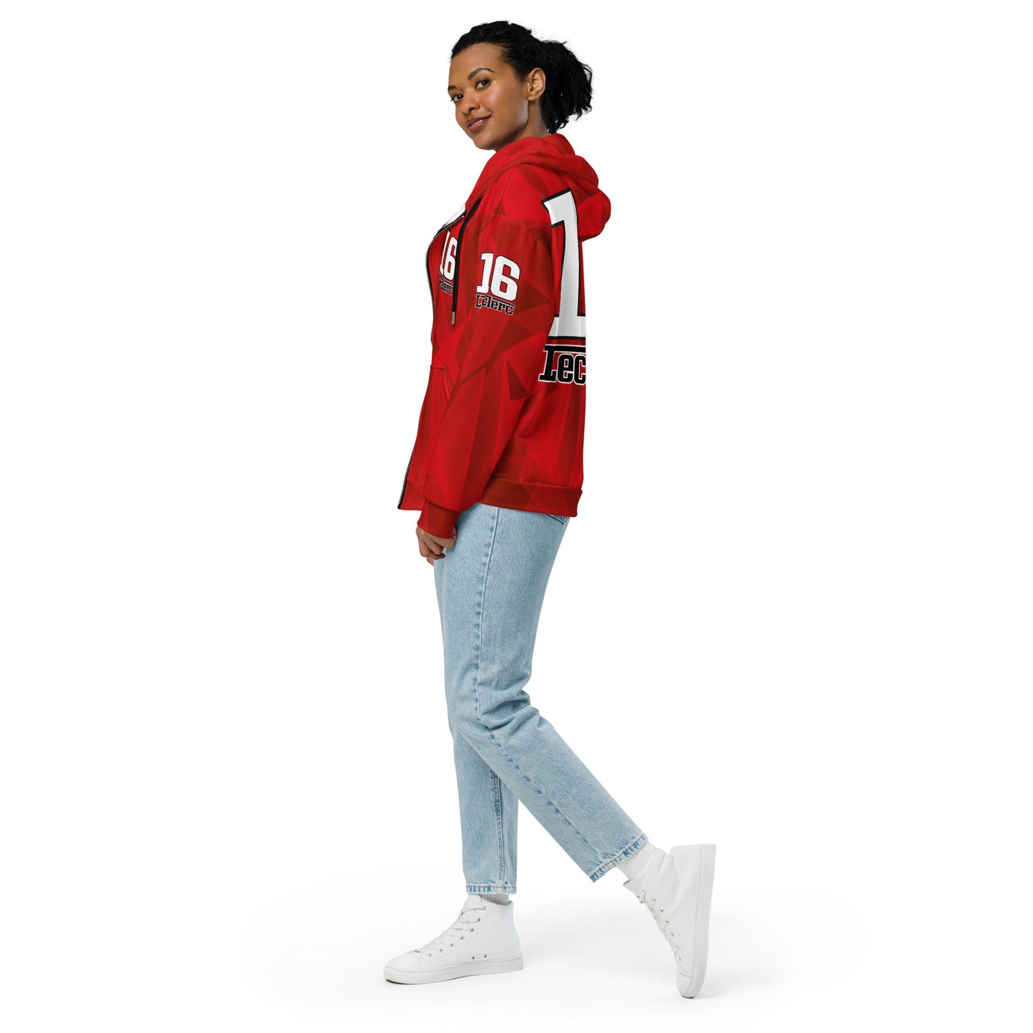 Charles Leclerc 16 Formula 1 Racing Zipped Hoodie - Unisex - Mooving Merch