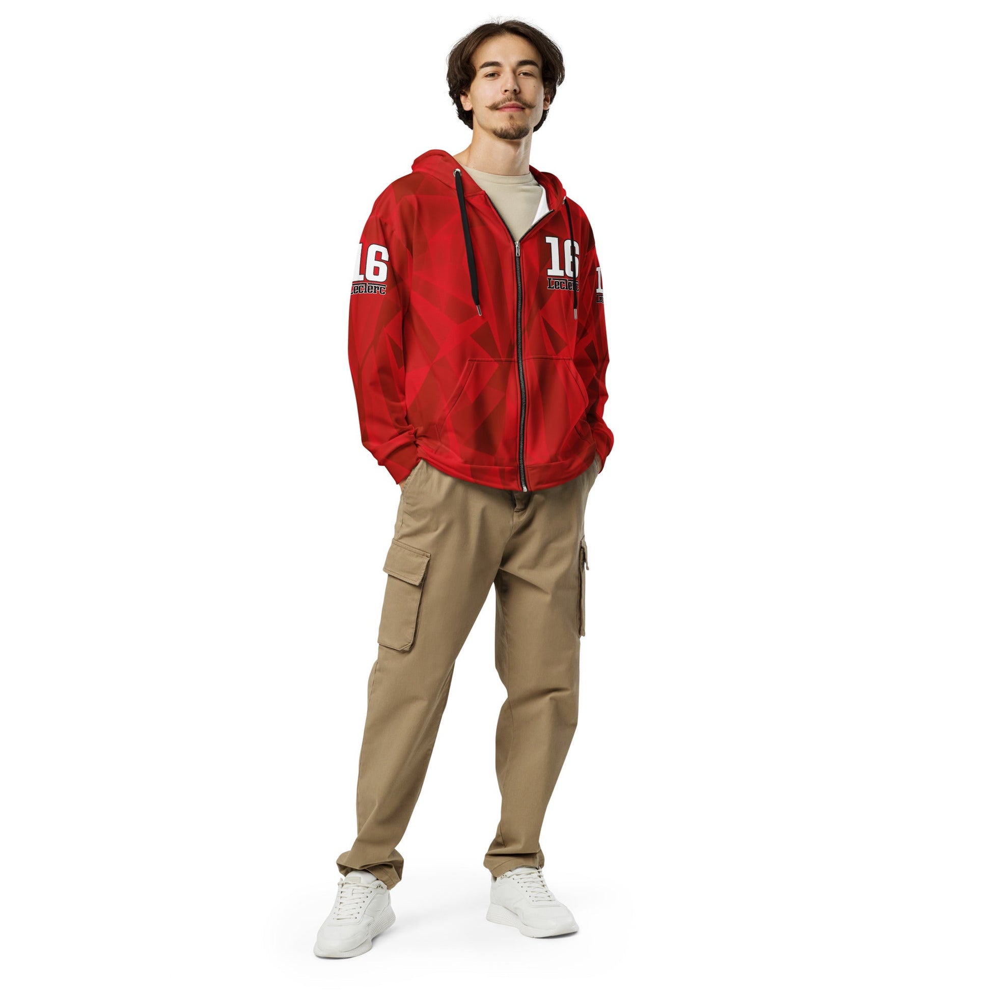 Charles Leclerc 16 Formula 1 Racing Zipped Hoodie - Unisex - Mooving Merch