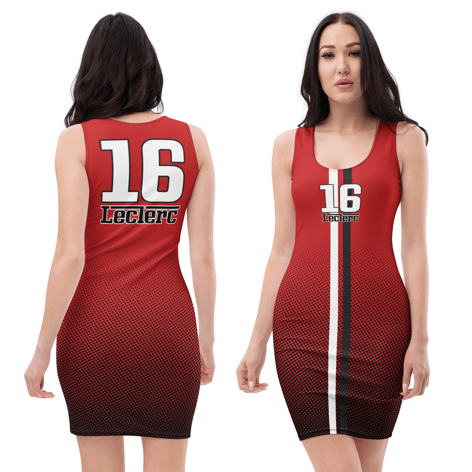 Charles Leclerc 16 Formula Racing Team Bodycon Dress - XS to XL - Mooving Merch