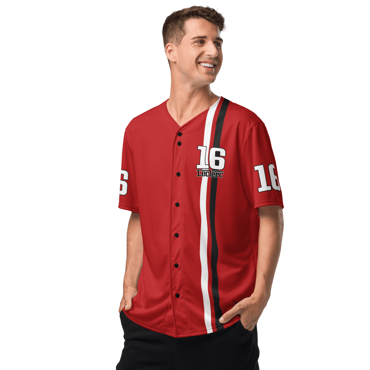 Charles Leclerc 16 Racing Team Baseball Jersey - Unisex 2XS to 6XL - Mooving Merch