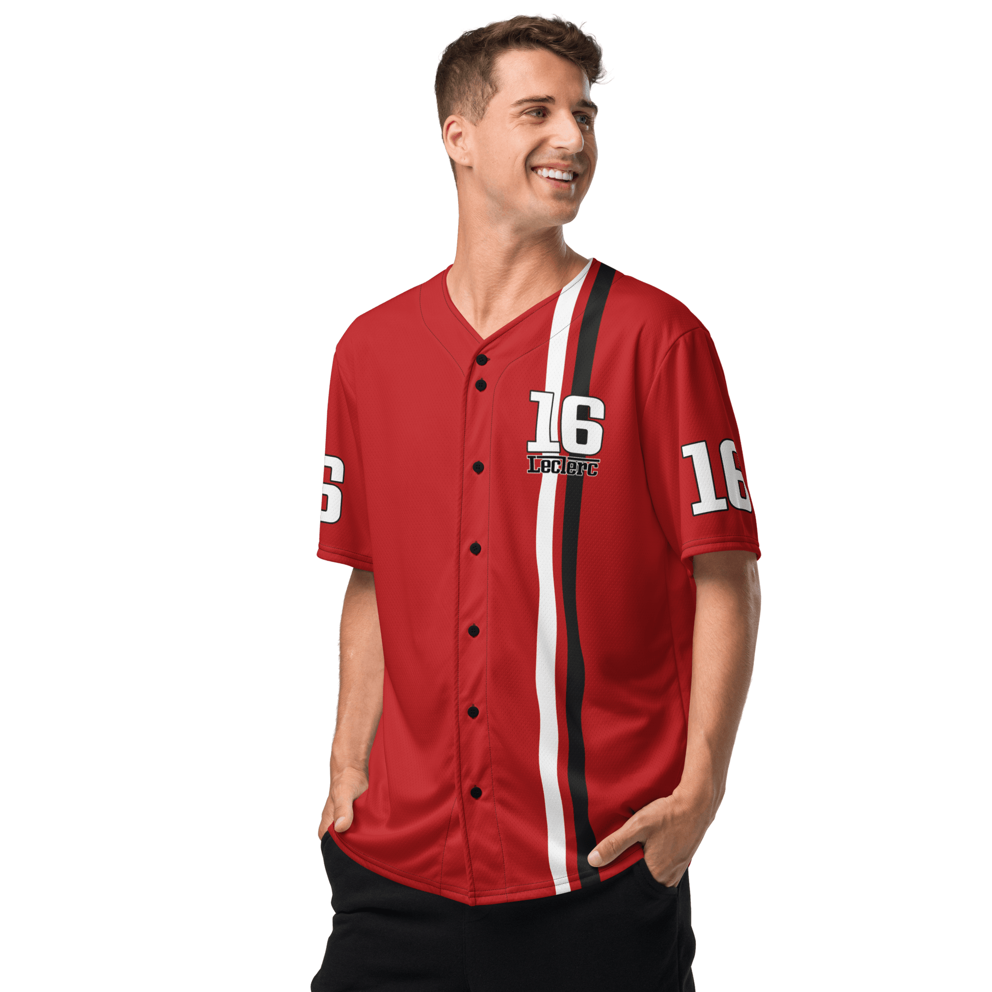 Charles Leclerc 16 Racing Team Baseball Jersey - Unisex 2XS to 6XL - Mooving Merch