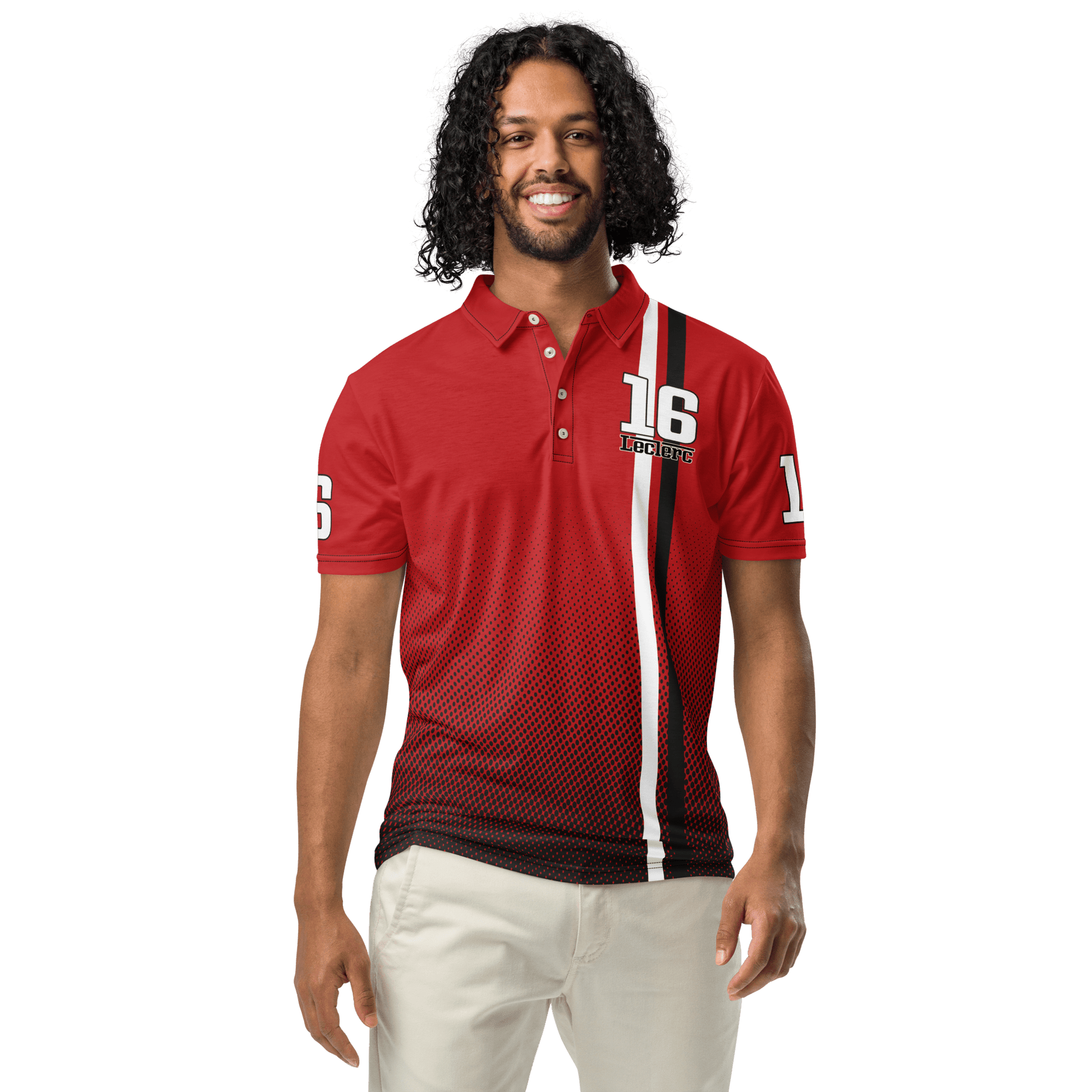 Charles Leclerc 16 Racing Team Polo Shirt - Men's XS to 3XL - Mooving Merch