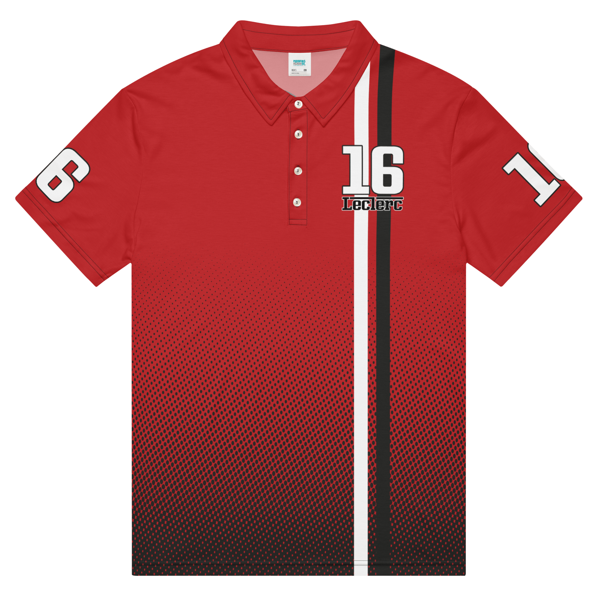 Charles Leclerc 16 Racing Team Polo Shirt - Men's XS to 3XL - Mooving Merch