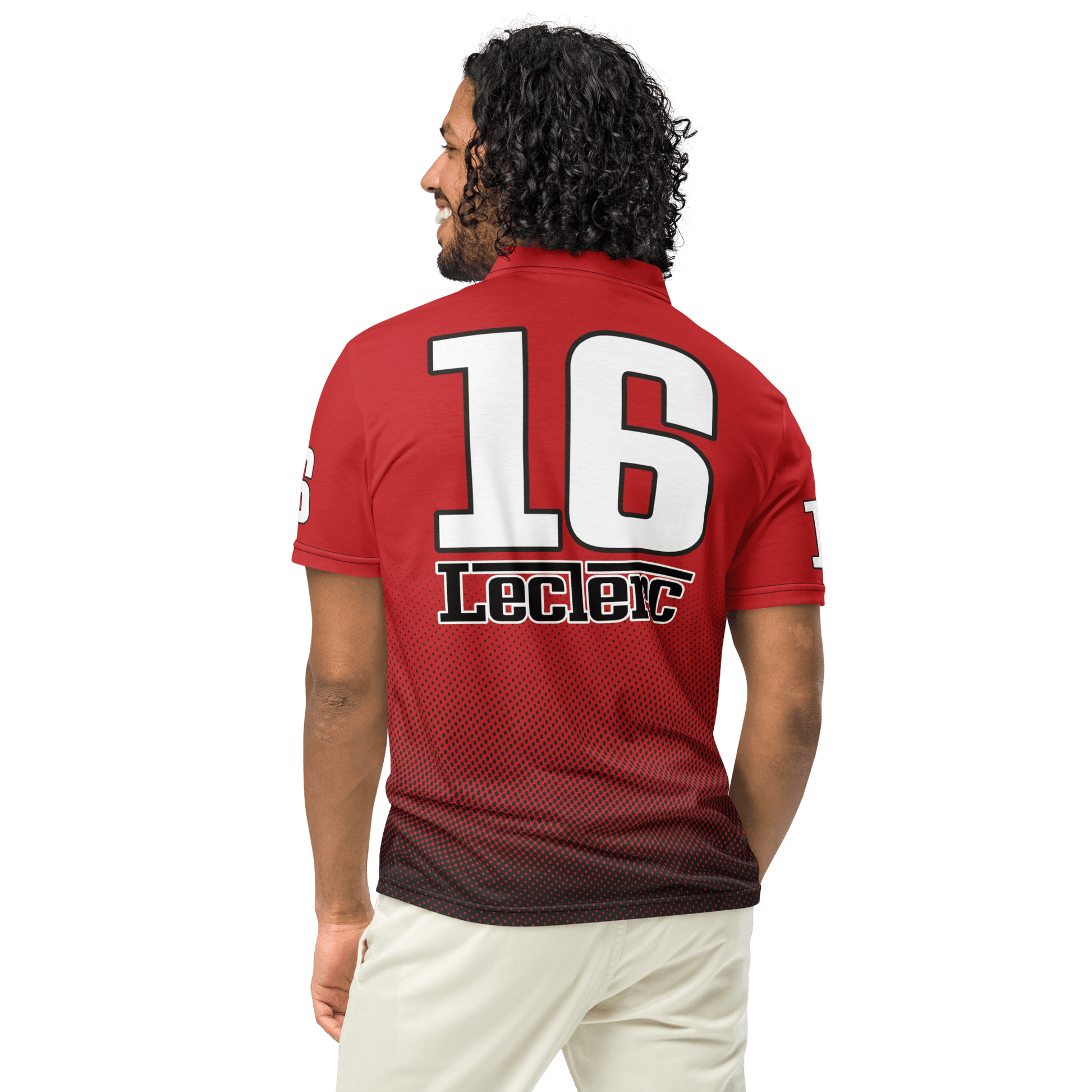 Charles Leclerc 16 Racing Team Polo Shirt - Men's XS to 3XL - Mooving Merch