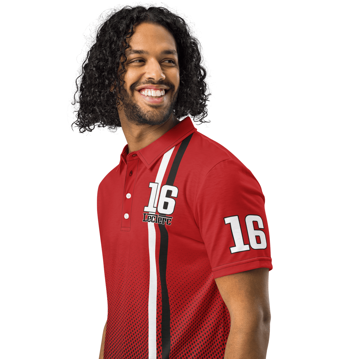 Charles Leclerc 16 Racing Team Polo Shirt - Men's XS to 3XL - Mooving Merch