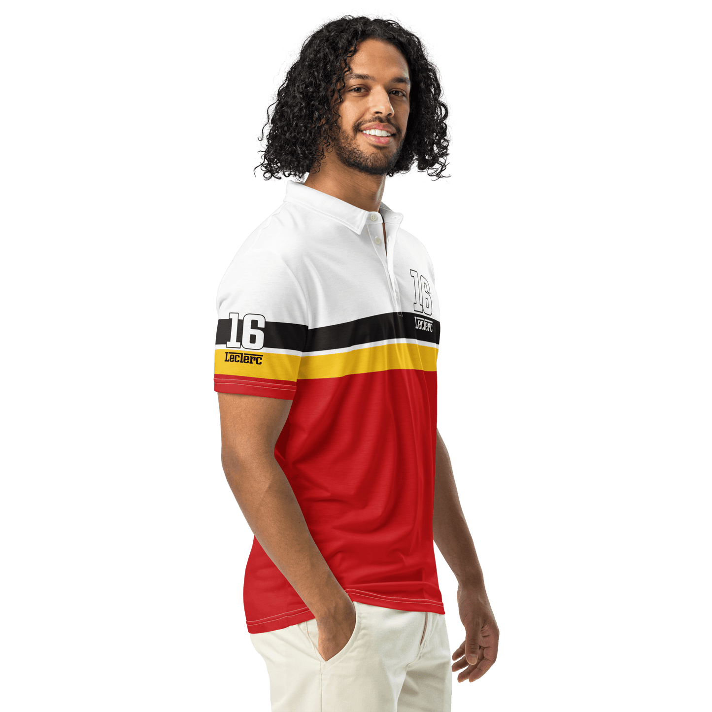 Charles Leclerc 16 Racing Team Polo Shirt - Men's XS to 3XL - Mooving Merch