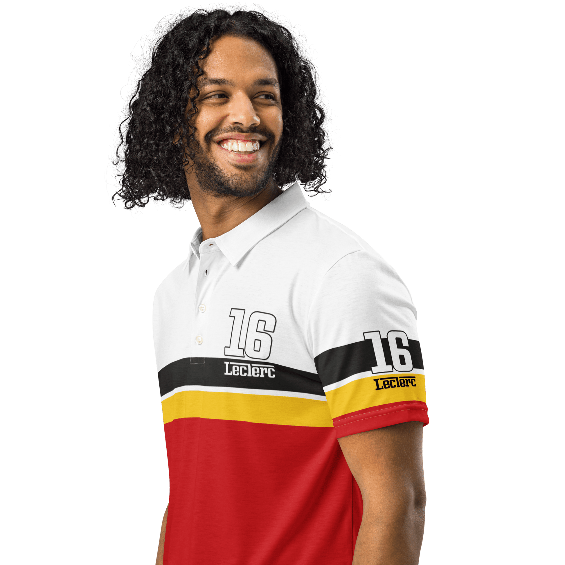 Charles Leclerc 16 Racing Team Polo Shirt - Men's XS to 3XL - Mooving Merch
