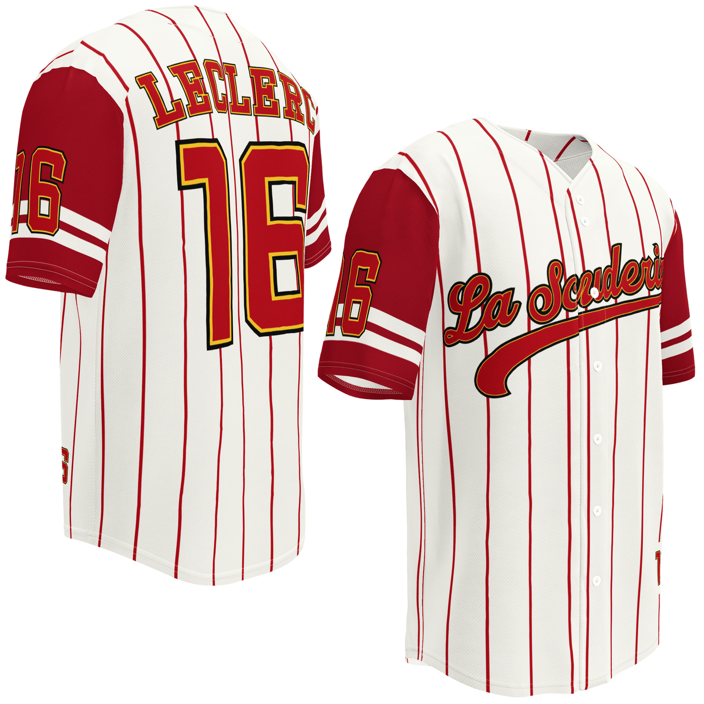 Charles Leclerc La Scuderia 16 Baseball Jersey - Unisex - Mooving Merch